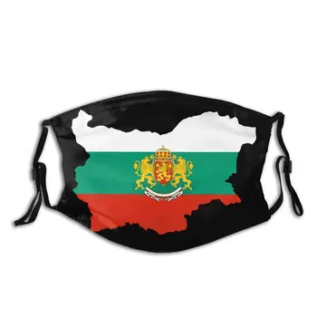 Bulgaria Hartă Pavilion Lavabil Gura Masca de Fata bulgar Mândrie Anti Praf Masca cu Filtre Capacul de Protecție Respiratorie Inabusi PM 2.5