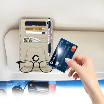Vehicul auto Parasolar Cazul in care Cardul Logo Emblema Suport pentru ochelari de Soare Clip Carduri de Credit Cuier Auto Parasolar Sac de Depozitare pentru BMW 2020