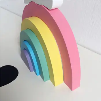 Lemn Curcubeu Camera Pepinieră Decor Camera pentru Copii Decor Rainbow Blocuri INS Nordic Acasă Decorare Jucării pentru Copii Rainbow Blocuri