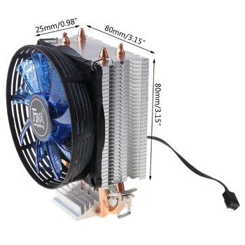 CPU Cooler Master 2 Cupru Pur Caldura-tevi Ventilator cu Lumina Albastra Înghețe Turn Sistem de Răcire cu Ventilatoare PWM