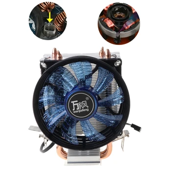 CPU Cooler Master 2 Cupru Pur Caldura-tevi Ventilator cu Lumina Albastra Înghețe Turn Sistem de Răcire cu Ventilatoare PWM