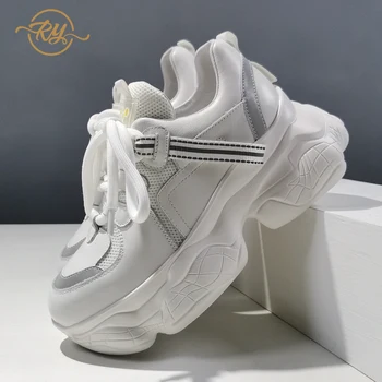 RY-RELAA femei adidași 2020 moda noua din Piele pantofi de lux pentru femei designeri femei pantofi platforma adidasi ins maree