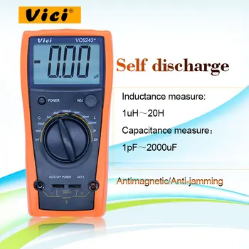 ViCi VC6243+ de înaltă presion LC Metru Capacitate Inductanța Digital cu alimentare Automată eșec, fără a arde masa