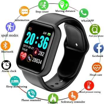 2020 Moda Smartwatch Y68 Impermeabil Bluetooth Smart Ceasuri Sport Fitness Tracker Ceas Monitor De Ritm Cardiac Se Potrivesc Bărbați Femei