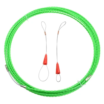 Verde Fibră de Sticlă Bandă de 12m de Cablu Electric de Sârmă Threader Împinge Tragator Rodder Fibre Cu Bandă Roșie de Fixare Pentru Conductă mai Mici