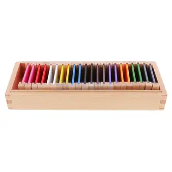 Montessori 11Pcs Colorate Creion + Cutie de Culoare pentru Copii mai Devreme în curs de Dezvoltare lemn de Fag Jucărie