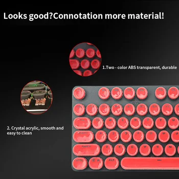 Pentru Gaming Tastatură Mecanică 104pcs Condus de Transmisie Steampunk Scris Rotund KeyCap Periferice Accesorii de Moda 2020