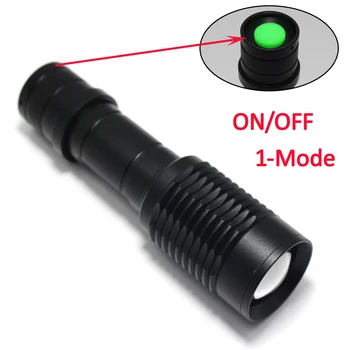 Zoom Rosu/Verde 1 Modul de Vânătoare Lanterna led-uri Lampa de Lucru cu LED-uri Lanterna +18650 baterie Reîncărcabilă Încărcător+Arma monta+Întrerupător la Distanță