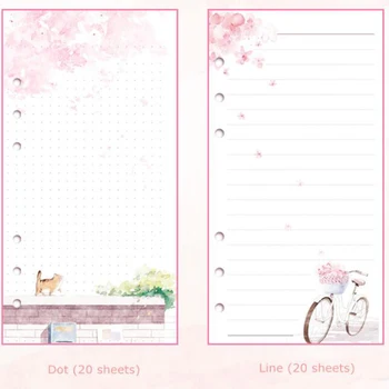 Flori De Cires Sakura 80 Coli A6 Volante Notebook-Jurnalul Agenda Planner Set Cadou Kawaii Papetărie 180289