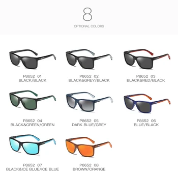 PARANOIC Epocă ochelari de Soare Polarizati pentru Bărbați Ochelari de Soare Pentru Barbati de Conducere Pătrat Negru Oculos Masculin 8 Culori Model 8652 P8652