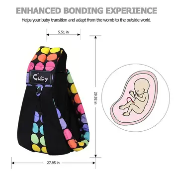 Transportator copil de Cuby, Bumbac Natural Baby Sling Baby Suport Suplimentar Confortabil pentru Purtarea Ușor Transportă de Nou-născut
