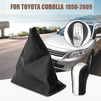 5 Viteza Pu Negru din Piele de Viteze Shift Knob Gaiter Boot Acoperire pentru Toyota Corolla 1998 1999 2000 2001 2002 2003 2004 2005-2009
