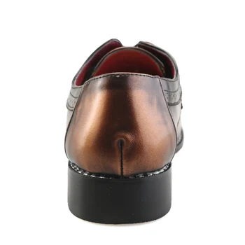 Noi Gradient De Culoare De Moda Mens Pantofi Formale De Piele Afaceri De Nunta Designer Italian Formă De V Bocanc Office Shoes 18091