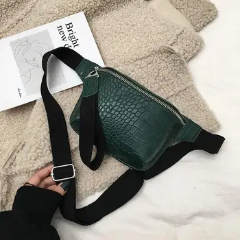 Noua Moda pentru Femei Talie Pachete de Crocodil Model Pack Pentru Femei PU Piele de Vagabond Centura Sac de Mici Saci de Messenger Talie Mini Poseta