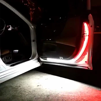LED-uri Auto Ușa de Avertizare Anti-Coliziune Lumină Lumină de Întâmpinare Auto Universal Decorative Centură de Lumina Portiera Atmosfera Lampa