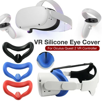 1 buc Silicon Moale Masca de Ochi Pad Acoperire Pentru Oculus Quest 2 Cască VR, Respirabil, Anti-transpiratie Blochează Lumina și Ochii Acoperiți De Ochelari 3D