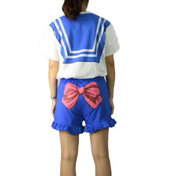Japoneze Sailor Moon Pijamale Pentru Femei De Vara Kawaii Lolita Fete Pijama Homewear Cămașă De Noapte Shirt Și Pantaloni Scurți Set