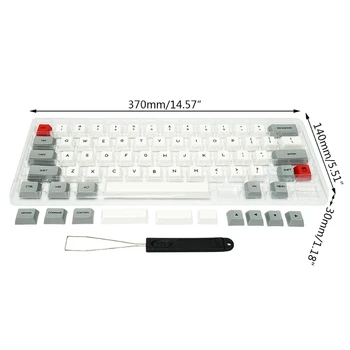 De Brand Nou și de Înaltă Calitate 64 De Chei Keyset Dublu Culoare PBT Gros Tastă pentru GK64 Tastatură Mecanică de Gaming cu Extractor Set
