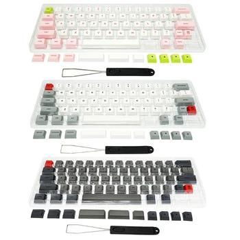 De Brand Nou și de Înaltă Calitate 64 De Chei Keyset Dublu Culoare PBT Gros Tastă pentru GK64 Tastatură Mecanică de Gaming cu Extractor Set