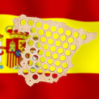 Sticla De Bere Capac Harta Spaniei Din Lemn Capac De Bere Harta De Colectare A Espana Agățat De Afișare Hartă Spaniolă Acasă Decorare Accesorii