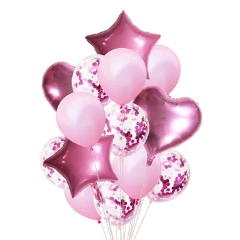 14pcs DIY Confetti, Baloane Folie Decor Petrecere de Aniversare a Crescut de Aur Ballon Anniversaire Nunta Decoratiuni Baloane Metalice