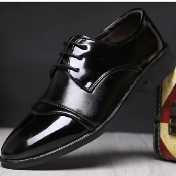 Mazefeng 2019 Nouă Primăvară Toamna Barbati Pantofi A Subliniat Deget De La Picior Solid De Sex Masculin Casual Dantela-Up Pantofi De Piele Barbati Pantofi Clasici De Afaceri