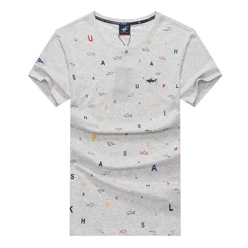 Regal de lux marca t-shirt pentru bărbați haine 2019 Vara din bumbac tricou barbati 3D broderie Tace & Shark t camasa pentru barbati plus dimensiune 3XL