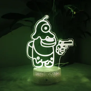 Prieteni fierbinte Joc de Lumini de Noapte Printre Noi Iluzia 3D Desktop Lampă de Masă de Cafea Decor Acasă Felinar 16 Culori Cu Telecomanda Copii Lampe