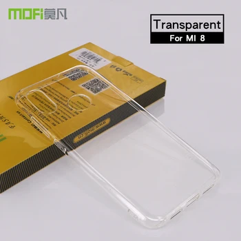 Pentru Xiaomi Mi 8 MOFi Ultra Subtire TPU Gel Silicon Moale Transparent Caz de Protecție Telefon Acoperă Pentru Xiaomi Mi8 Km 8 Caz