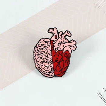 7PCS/Set Nou de Personalitate Email Ace Medicale Inima Vaselor Cerebrale Broșe Design Artistic Insigne Demin Haina Rever Pin Bijuterii