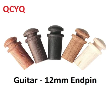 QCYQ Chitara 12mm Endpin cu Strap Lock, High End din Lemn - Materiale de Artar, Mahon, lemn de Trandafir, Abanos