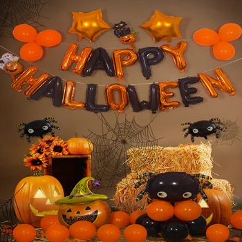 Halloween Balon Set Mini Craniu De Film De Aluminiu Balon Liliac Mare Petrecere De Halloween Decor