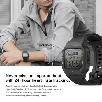 Versiune globală Amazfit Neo Smartwatch 28 de Zile de Viață a Bateriei Design Retro 5ATM Sport 3 Moduri de Ritm Cardiac Track Monitor Somn