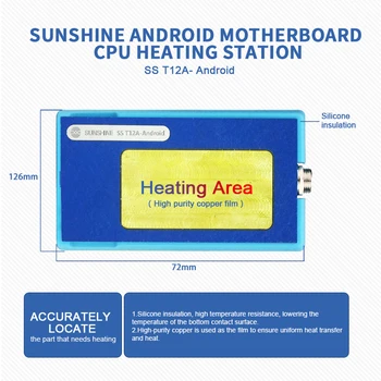 Cele mai noi SS-T12A Placa de baza Stratificat Android placa de baza CPU Încălzire stație de Demontare Platforma pentru telefonul mobil reparații
