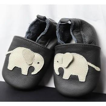 Interior Pantofi Pentru Copii Elefant Pre Walker Cauciuc Unic Piele Naturala De Inalta Calitate Bebe Banda Elastica