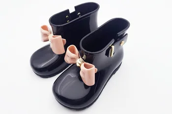 Mini crema miros de fete Cizme de ploaie copii todder 1-8years Arc fete adorabil cizme de moda non-alunecare pantofi de apă Sapato