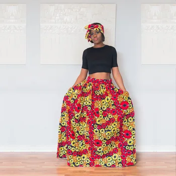 2020 Ankara Stil African Fuste Dashiki Abstract Floare de Imprimare Elastic Maxi Moda Dimensiune Mare Parte din Africa Vestidos pentru Femei