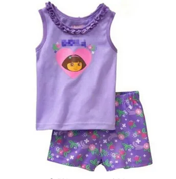 2019 Noi pentru Copii de Dormit Set Pijama Copii Pijamale de Fete de Îmbrăcăminte Maneca Scurta Printesa Pijamale Copii, Pijamale Purta