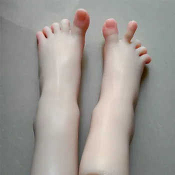 1 pereche de picioare mici fetish real buzunar pizde jucarii sexuale pentru barbati artificiale realist picioarele pline de silicon Flexibil muta