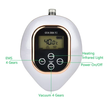 Reîncărcabilă Display LCD Ventuze Masaj EMS Magnet Terapia Guasha Decopertarea Arzător de Grăsime Slabire cu Vacuum, ventuze