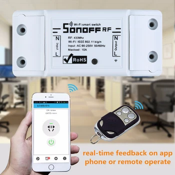 Smart WiFi Wireless 433Mhz Comutator Soclul Modulului ABS shell pentru Sonoff RF de Automatizare Acasă pentru android IOS