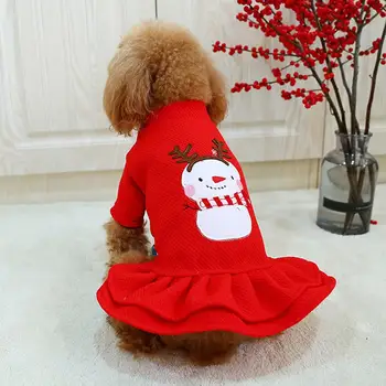 De Crăciun, Haine De Câine Câine De Companie Costume Xmas Iarna Printesa Rochie Confortabil, Moale, Cald, Minunat Strat De Zăpadă De Crăciun Câine Dress
