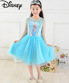 Disney Frozen rochie Elsa Anna Fete Printesa pentru Copii Fantasia Vestidos Sugari Copil de Vara pentru Copii de craciun carniva costum