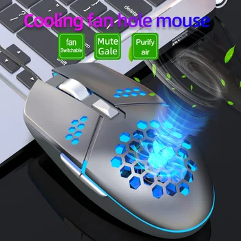 Profesia prin Cablu Gaming Răcire Mouse-ul USB cu LED-uri RGB Lumina 6 Buton de Calculator Optic Mut Soareci Gamer cu Ventilator de Racire Pentru Laptop PC
