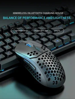 KuWFi 2 in 1 Mouse de Gaming Dual Mode 2.4 Ghz&Bluetooth 5.0 Mouse-ul fără Fir 2400DPI Soareci de Calculator pentru PC/Laptop