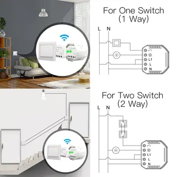 Wifi Inteligent Comutator de Lumină Diy Întrerupător Modul de Viață Inteligentă/Tuya APP Control de la Distanță,Funcționează cu Alexa Ecou de Start Google 1/2 Cale