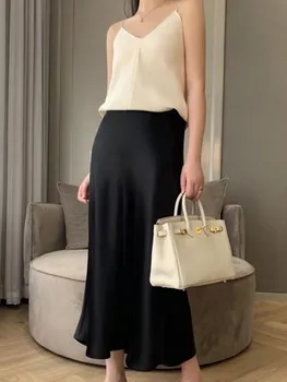 2020 Începutul Primăverii Femei Fusta Midi doamnelor Slim pachet Șold a-line fusta lunga Femei sălbatice haine elegante casual