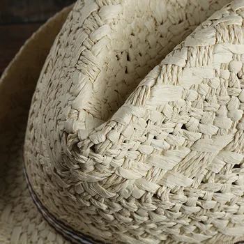 Oamenii De Paie Pe Plajă Pălărie De Soare Bloc De Protecție Solară Palarie De Vara Handmade În Aer Liber Panama Pălărie Partid Fedoras Pălărie Bărbați Jazz Pălărie En-Gros