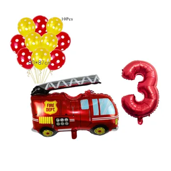 12pcs DIY Desene animate Masina de Baloane de Inginerie auto Tren rezervor Balon de Folie 1 2 3 4 5 6 Ziua Decor Petrecere de Copii numărul de minge