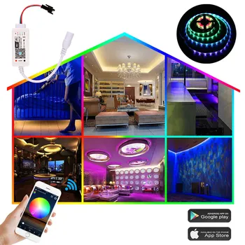 Wifi LED Smart Controller LED RGB Controller Pentru WS2811 2812 RGB LED Strip Lumini Compatibil Cu Alexa Google Asistent IFTTT